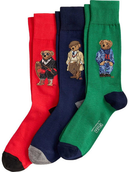 Polo Ralph Lauren Ssnl Bear Gf-Gift Box Set Ανδρικές Κάλτσες Πράσινες 449P04717001 300