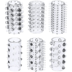 ToyJoy Power Penis Stretchy Penis Ring Sleeves Clear 6τμχ
