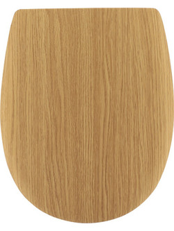 MRShome Καπάκι Λεκάνης Οβάλ Ξύλινο Καφέ DS-0564000
