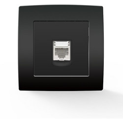 Πρίζα υπολογιστή RJ45 Cat5E CITY, ανθρακί - 193281