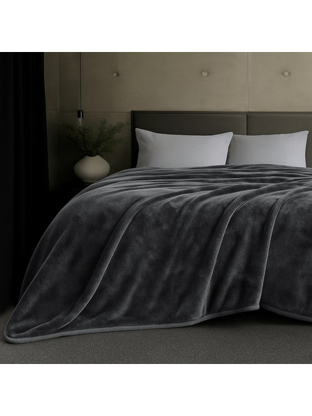 Κουβέρτα Βελουτέ 2834 Grey Astron Υπέρδιπλo 220x240cm Πολυέστερ