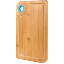 Ξύλινος Δίσκος Κοπής Bamboo 30x20.5x1cm Kmt Style 5403267 Mπλε