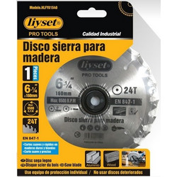 Liyset Δίσκος Κοπής Ξύλου 160mm με 24 Δόντια - Για Δισκοπρίονα & Φαλτσοπρίονα 201540