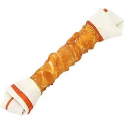 Μασόμενα Sticks Bicolor για Σκύλους απο Φυσικό Δέρμα με γεύση Κοτόπουλο 25εκ. 115gr
