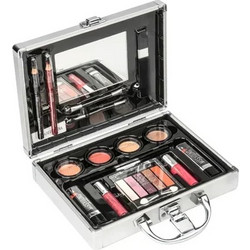 Βαλιτσάκι μακιγιάζ Miss Young Make up Set MC1488 - ασημί