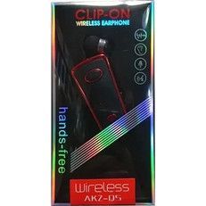AKZ-Q5 Ακουστικό Bluetooth In Ear Πέτου Red