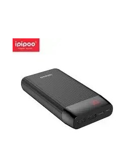 Ipipoo Lp-16 Power Bank 20000mAh με 2 Θύρες USB-A Black