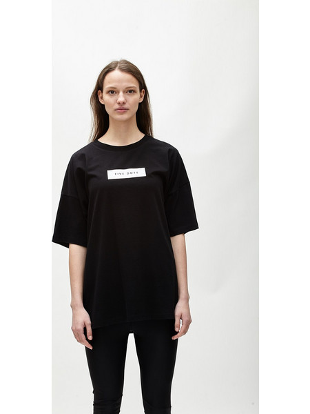 Hoodloom T-Shirt Loose Fit με Τύπωμα 5Dots - Μαύρο