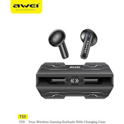 Awei T59 Ακουστικά Bluetooth In Ear Ανθεκτικά στο Νερό Black