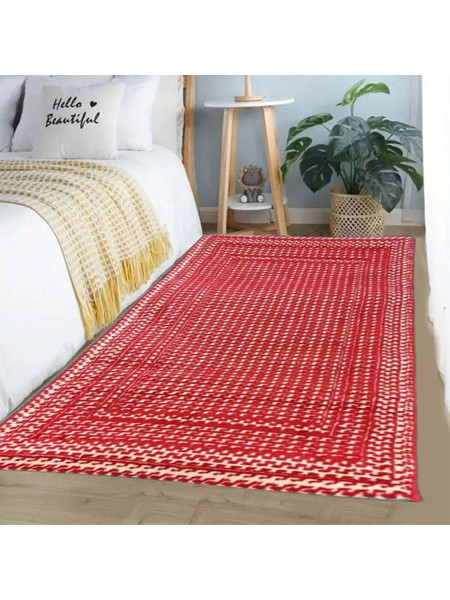 Σετ Χαλιά Κρεβατοκάμαρας 3τμχ Κόκκινο 66x180cm
