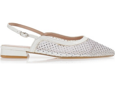 Γόβες slingback με δίχτυ και στρας