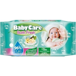 BabyCare Bath Fresh Μωρομάντηλα Χωρίς Οινόπνευμα & Parabens 54τμχ