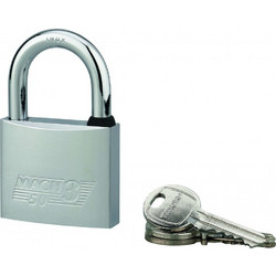 Λουκέτο MACH3 χρωμέ 50 χιλ. λαιμός inox - 3 κλειδιά THIRARD (00094517)
