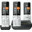 Gigaset Comfort 500A Ασύρματο Τηλέφωνο Σετ Trio με Ανοιχτή Ακρόαση Μαύρο Ασημί