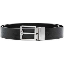 Dsquared2 EMPORIO ARMANI MEN S DOUBLE -SLEDED LEATHER BELT BLACK