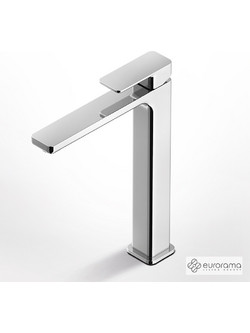 Μπαταρία Νιπτήρα Υψηλή με Βαλβίδα Clic-Clac Quadra Eurorama Chrome