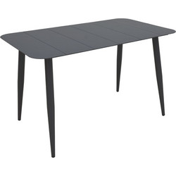 Τραπέζι Vista pakoworld αλουμίνιο σε μαύρη απόχρωση 120x70x72εκ * 404-000037