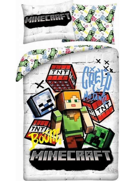 Minecraft - Alex Σετ Παπλωματοθήκης (Παπλωματοθήκη & Μαξιλαροθήκη)