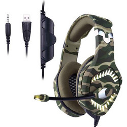 Ezra Ge03 Gaming Headset Over Ear Camo Green