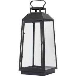 Διακοσμητικό Φανάρι Lou Lantern Iron Μαύρο / Γυαλί O19,5 x H44cm Broste Copenhagen