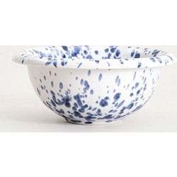 Μπωλ Πήλινο Wilora 243008 766824 18x7cm Spotted Navy Blue Homla Πηλός