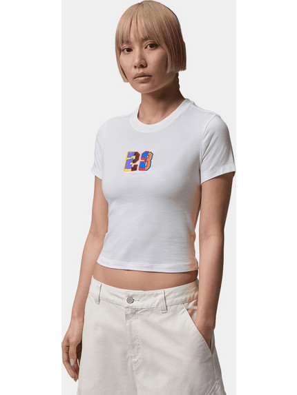 Jordan Flight Γυναικείο T-Shirt IF0800-100 WHITE/BLACK