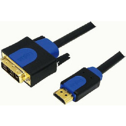 LogiLink Καλώδιο HDMI Male to DVI-D Male 2m Black/Blue