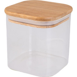 ESTIA ΔΟΧΕΙΟ ΑΠΟΘΗΚΕΥΣΗΣ BAMBOO ESSENTIALS 550ml ΓΥΑΛΙΝΟ ΜΕ ΚΑΠΆΚΙ