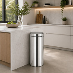 Brabantia 115325 Κάδος Απορριμάτων Κουζίνας Ανοξείδωτος Αφής Inox 30lt