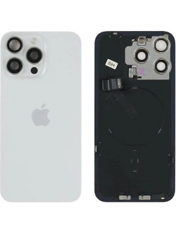 Γνήσιο Πίσω Γυαλί με NFC Flex/Flash & Camera lens για iPhone 15 Pro - White Titanium