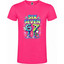 Παιδικό Κοντομάνικο T-Shirt με Στάμπα Six-Seven Ροζ SS12516-14