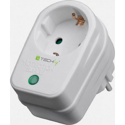 Αντικεραυνικός Αντάπτορας Schuko Techly IPW-ADP-SURGET - 3500 W, 16 A & Παιδική Προστασία