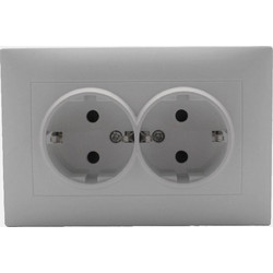 Διπλή Πρίζα Σούκο Ασφαλείας Stinel 16 A 250 V - Παιδικά Καπάκια & Μεταλλική Βάση