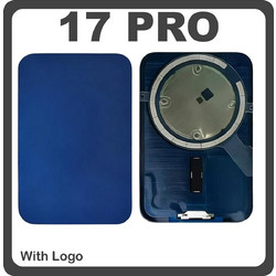 For Apple iPhone 17 Pro (A3256, A3523) Rear Back Battery Cover + Magnet Blue