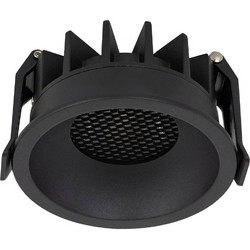 Σποτ Χωνευτό Nexus 18127 LED CCT 3000K-6000K 840Lm 12W Φ8,6x4,1cm Black TK Lighting Στρόγγυλο