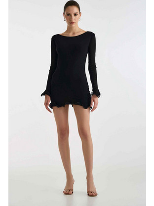 Long Sleeve Mini Dress Burgundy