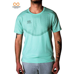LEGENDARY T-SHIRT ΠΡΑΣΙΝΟ-CORAL 90%-10% POLY-SPANDEX - Τιρκουάζ
