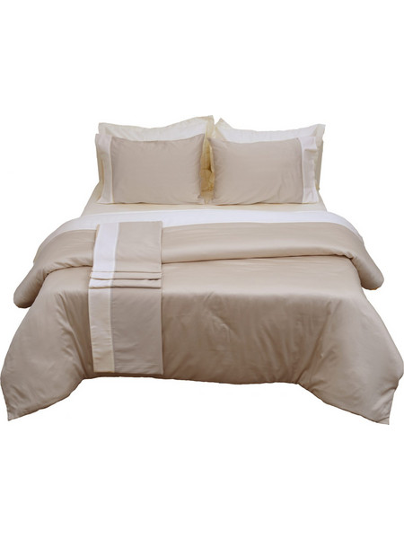Anna Riska Κουβερτώριο Δύο Όψεων Υπέρδιπλο 220x240 Luxury Bicolour Beige/Ivory