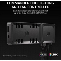 Corsair Icue Commander Duo / Lighting (& ) Fan Controller / Hybridicue Link (& ) Argb / Dual Channel - PN: - (CL-9011141-WW)