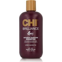 Chi Deep Brilliance Olive & Monoi Oil Optimum Moisture Φυτικό Σαμπουάν για Ταλαιπωρημένα Μαλλιά 355ml