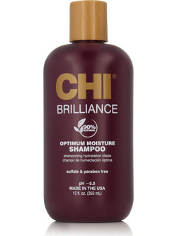 Chi Deep Brilliance Olive & Monoi Oil Optimum Moisture Φυτικό Σαμπουάν για Ταλαιπωρημένα Μαλλιά 355ml