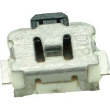 SIDE SMD Button - 2 PIN, Nickel, Silver/Black