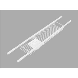 Sanco Shower Baskets Σπογγοθήκη Μπανιέρας Ρυθμιζόμενη Τετράγωνη Λευκό ματ 00151-Μ101