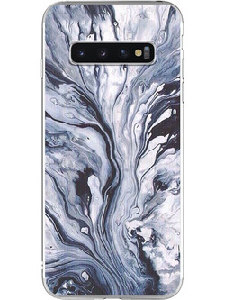 Silicon Marble Case Samsung S10 SM2 Blue/White