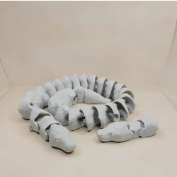 Άβαφη 3D Φιγούρα Super Basic Snake Finger and Shoulder Puppet για Βάψιμο DIY (Δώρο τα Χρώματα)