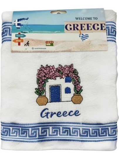 Πετσέτα ποτηρόπανο Souvenir με κέντημα - Σετ 12pcs - Greece - 416372