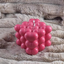 Κερί Bubble Cube με Καρδιά