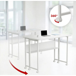Maclean MC-126 W Γραφείο Ξύλινο 100x58x75cm