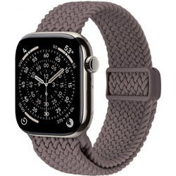 Crong Wave Braided Λουράκι Υφασμάτινο Brown (Apple Watch 44 / 45 / 46 / 49mm)