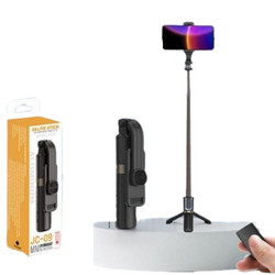 Selfie Stick Wireless JC-09 με Βάση 71cm Τρίποδο Κινητού με Bluetooth Μαύρο Μαύρο